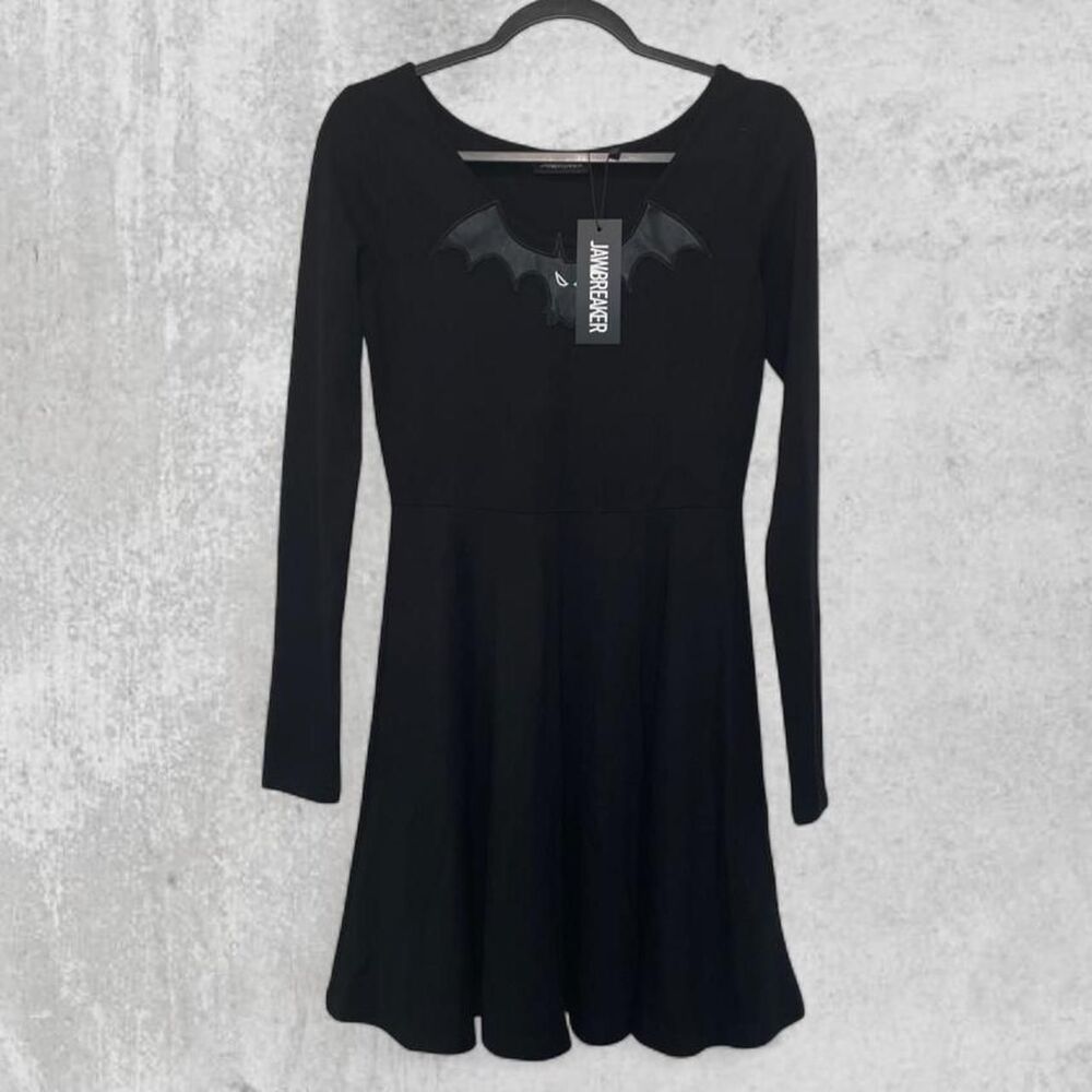 NWT Jawbreaker “Batty Bat” Dress Long Sleeve Gothic Alternative Style Size S